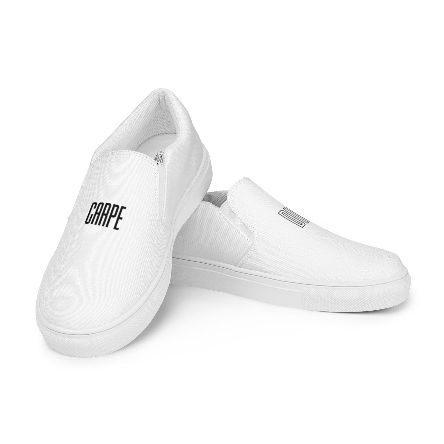 Carpe Diem Men's White Slip-on Canvas Shoes