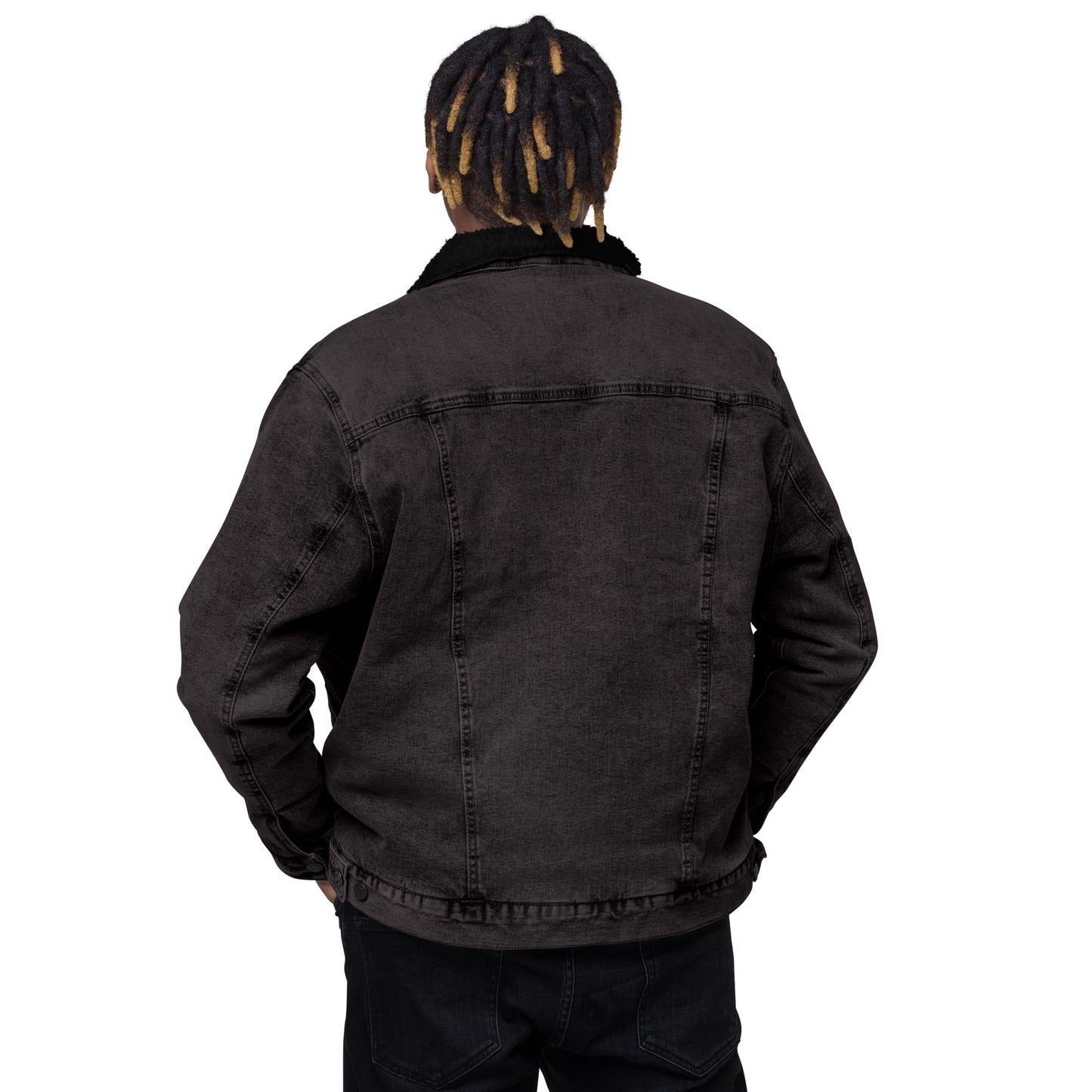 Carpe Diem denim sherpa jacket