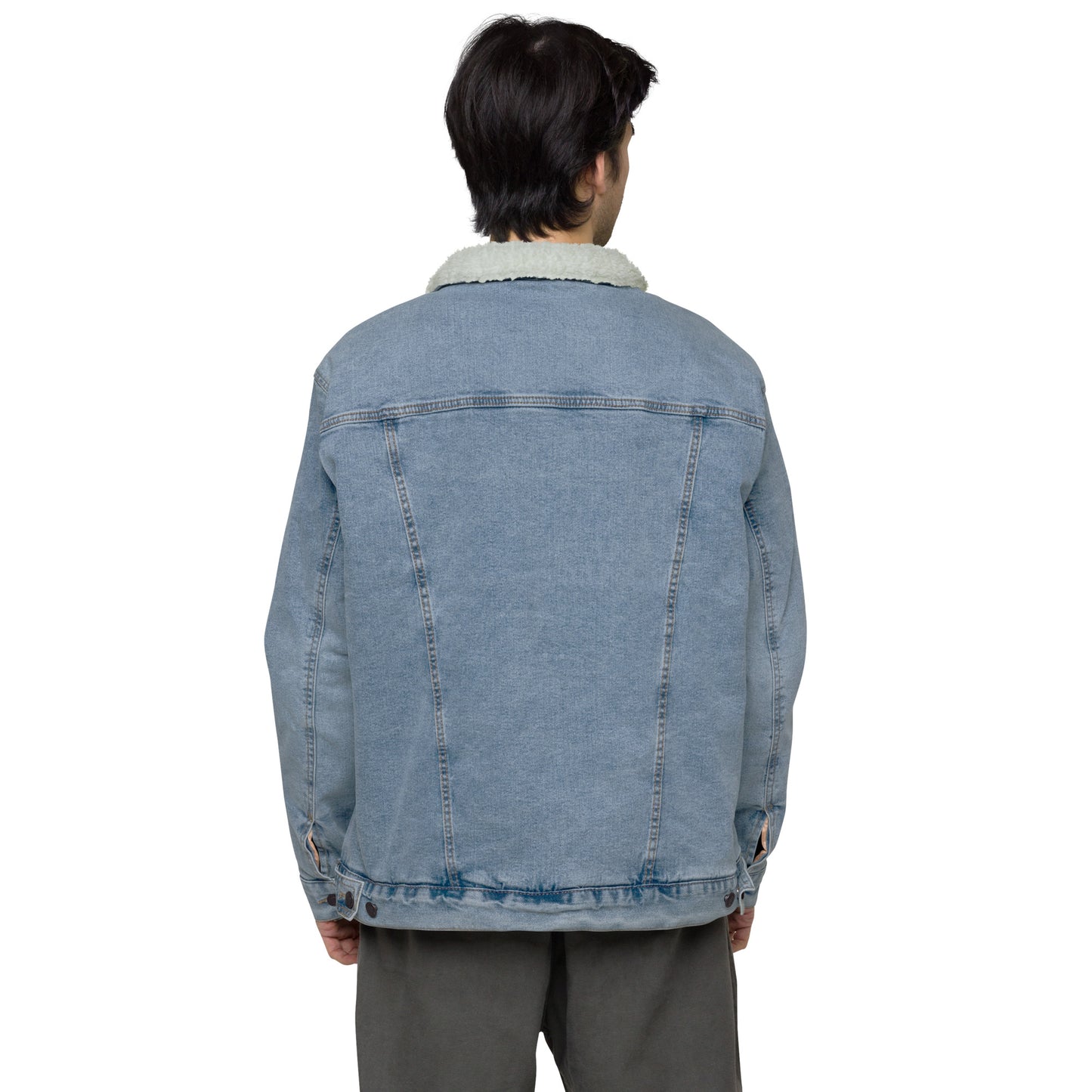 Carpe Diem denim sherpa jacket