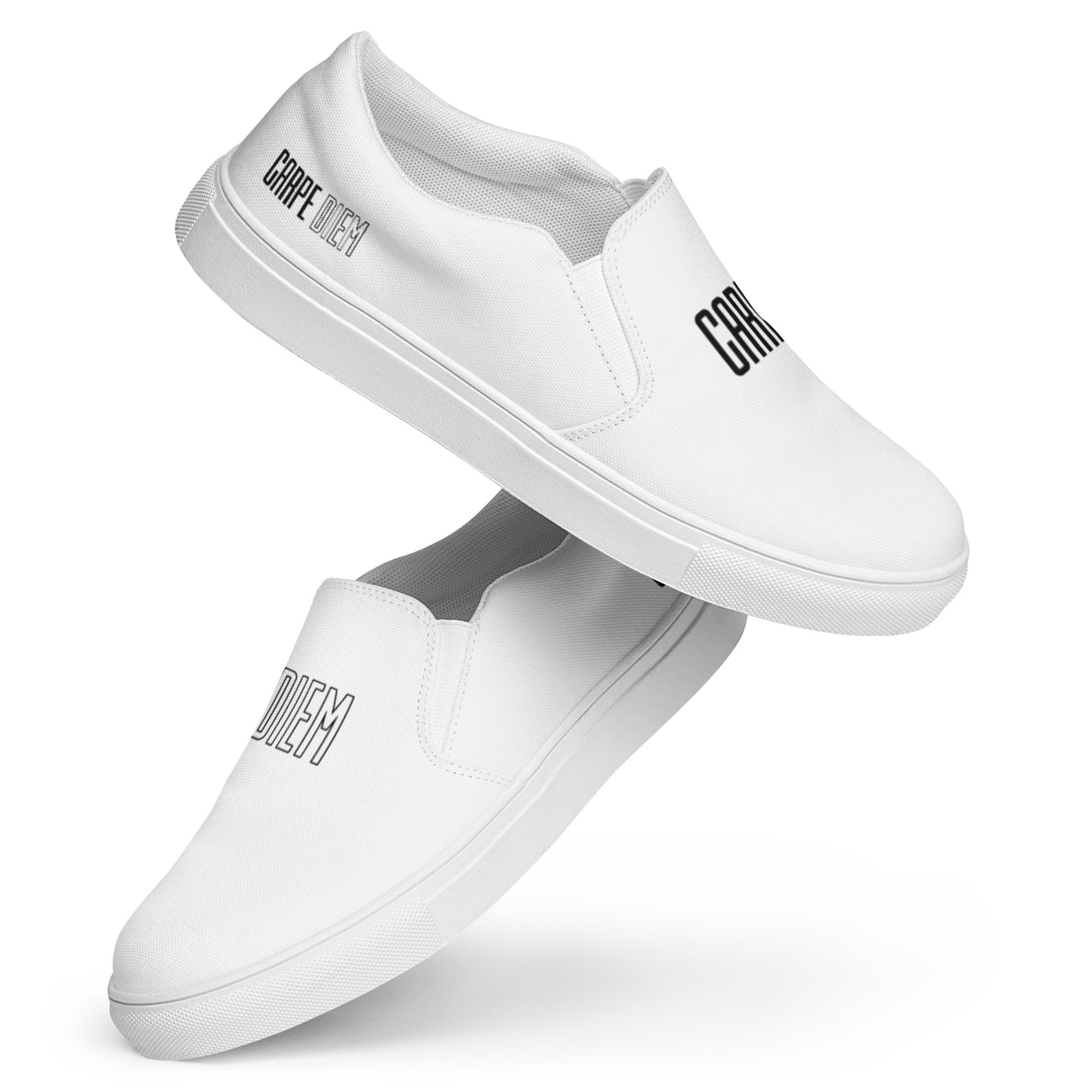 Carpe Diem Women’s White slip-on canvas shoes