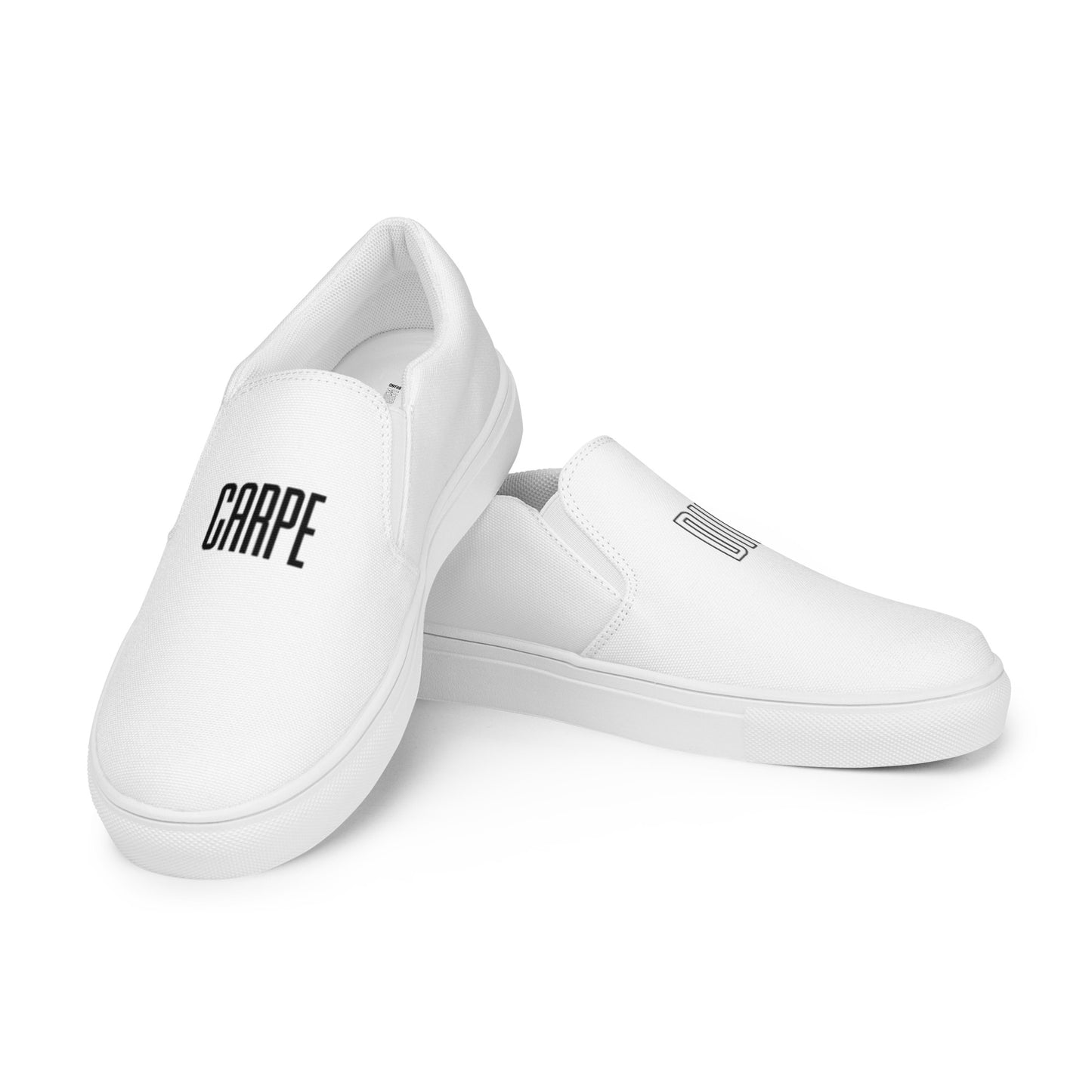 Carpe Diem Women’s White slip-on canvas shoes