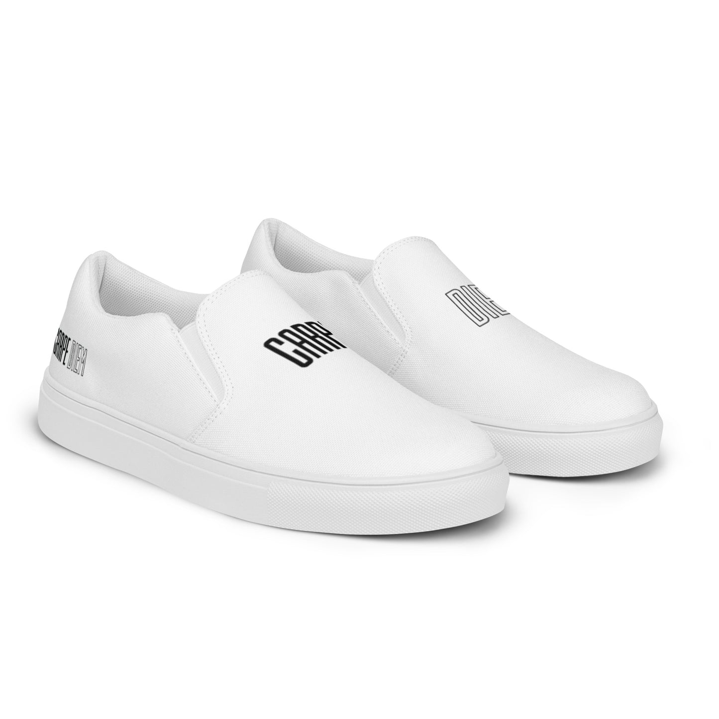 Carpe Diem Women’s White slip-on canvas shoes